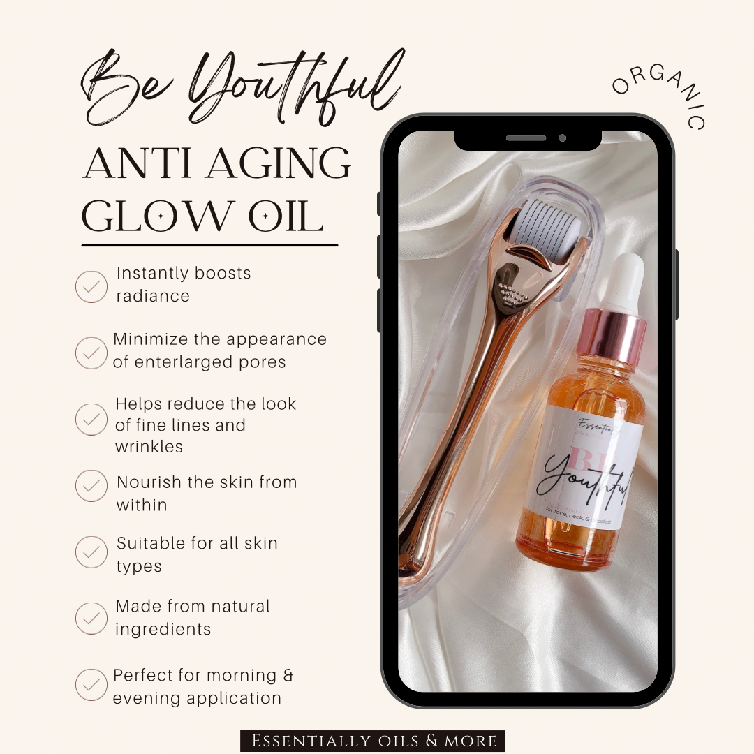 Be Youthful Anti-Aging Glow Oil  Set (with Micro Needle Roller)