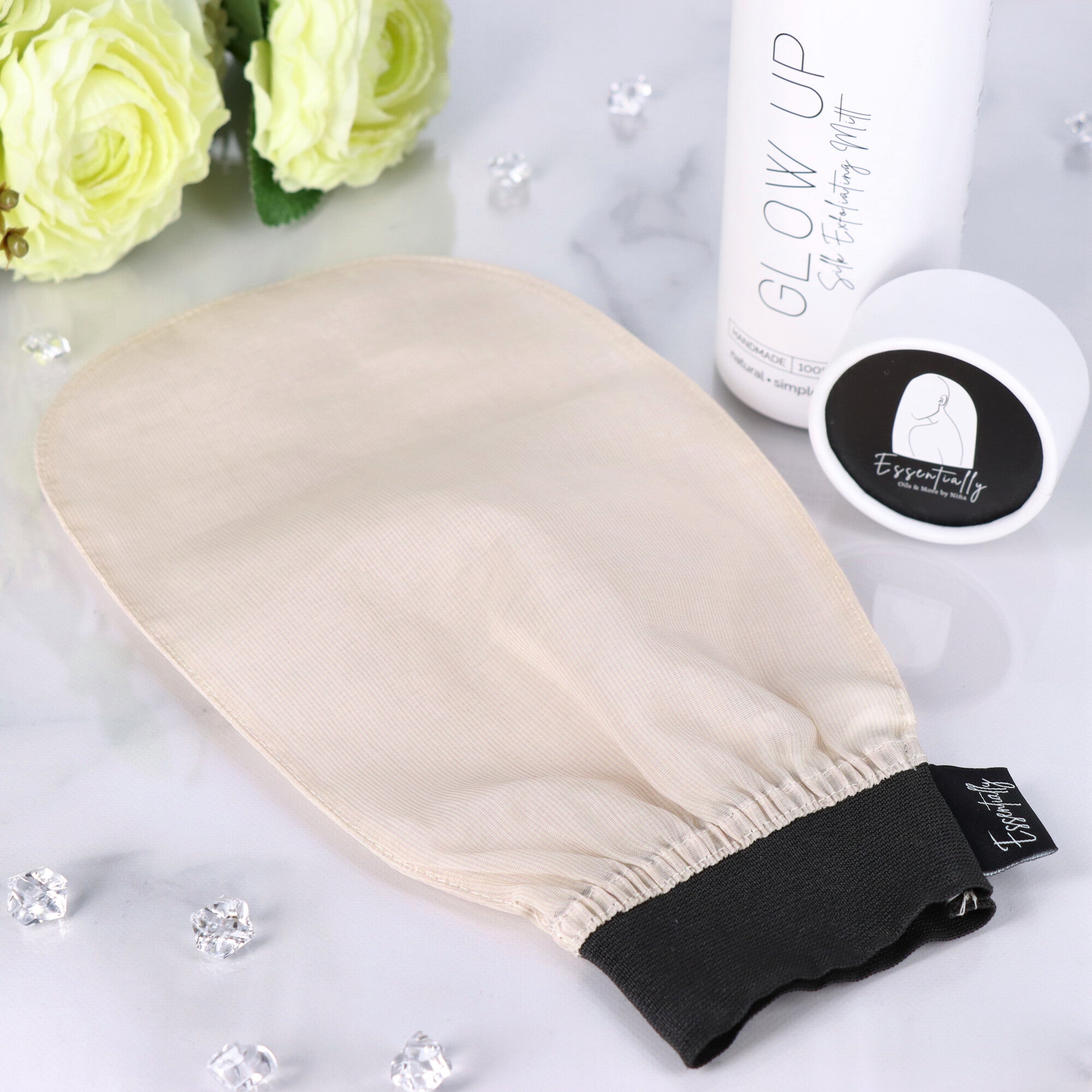 Glow Up Raw Silk Exfoliating Mitt